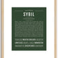 Sybil | Name Art Print