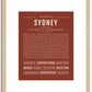 Sydney | Name Art Print