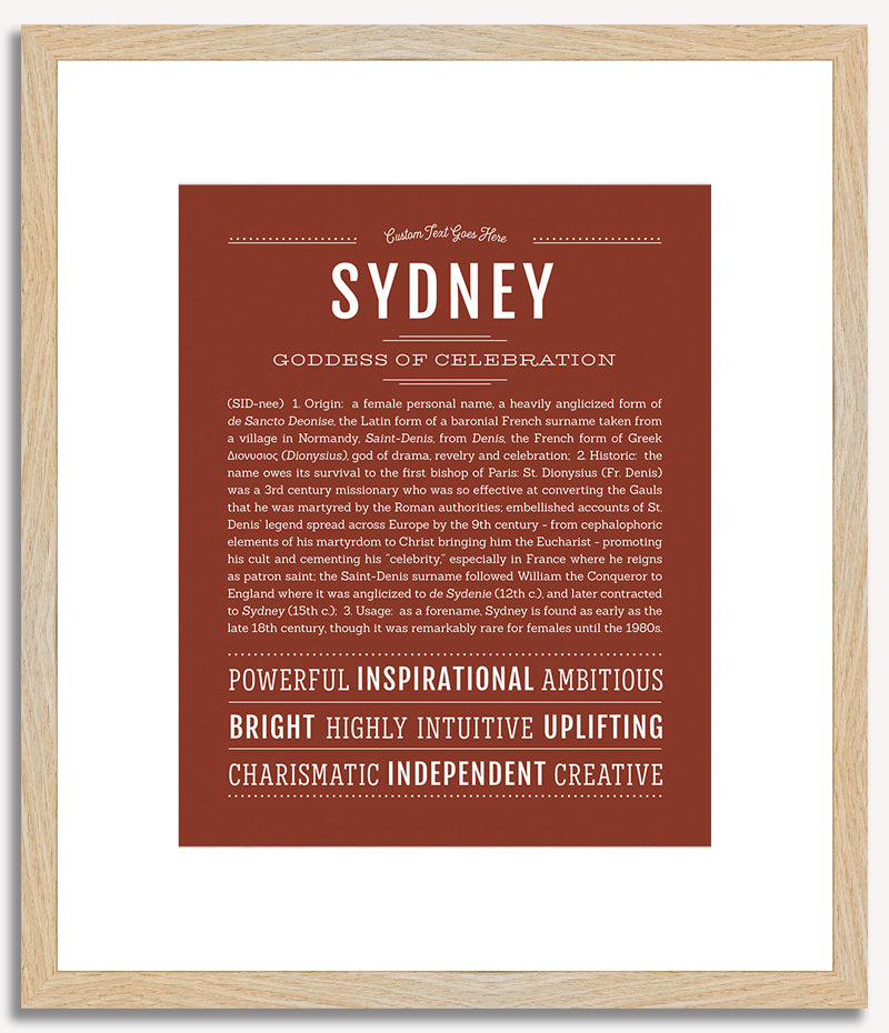 Sydney | Name Art Print