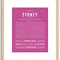 Sydney | Name Art Print