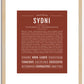 Sydni | Name Art Print