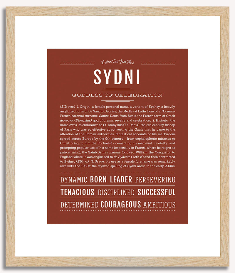 Sydni | Name Art Print