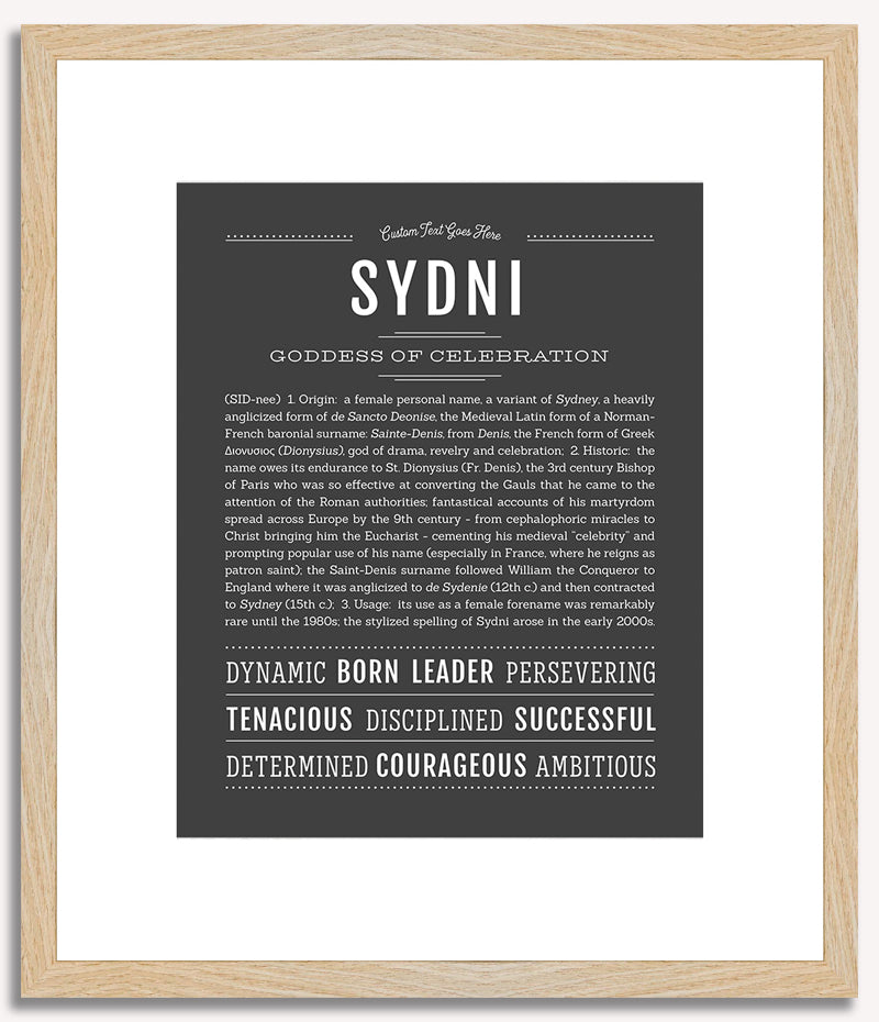 Sydni | Name Art Print