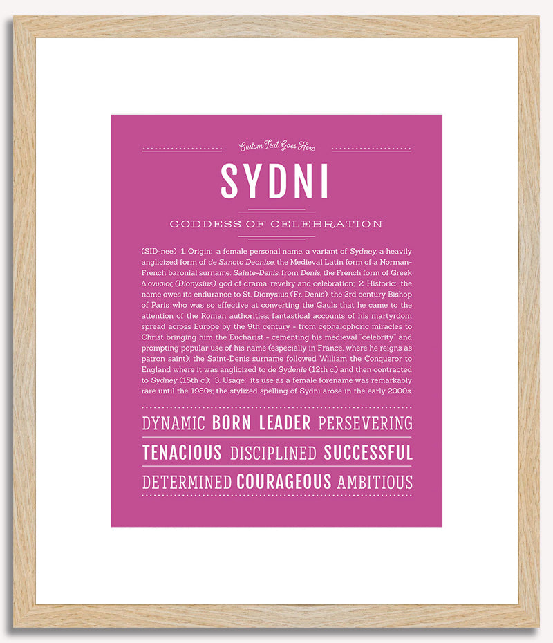 Sydni | Name Art Print