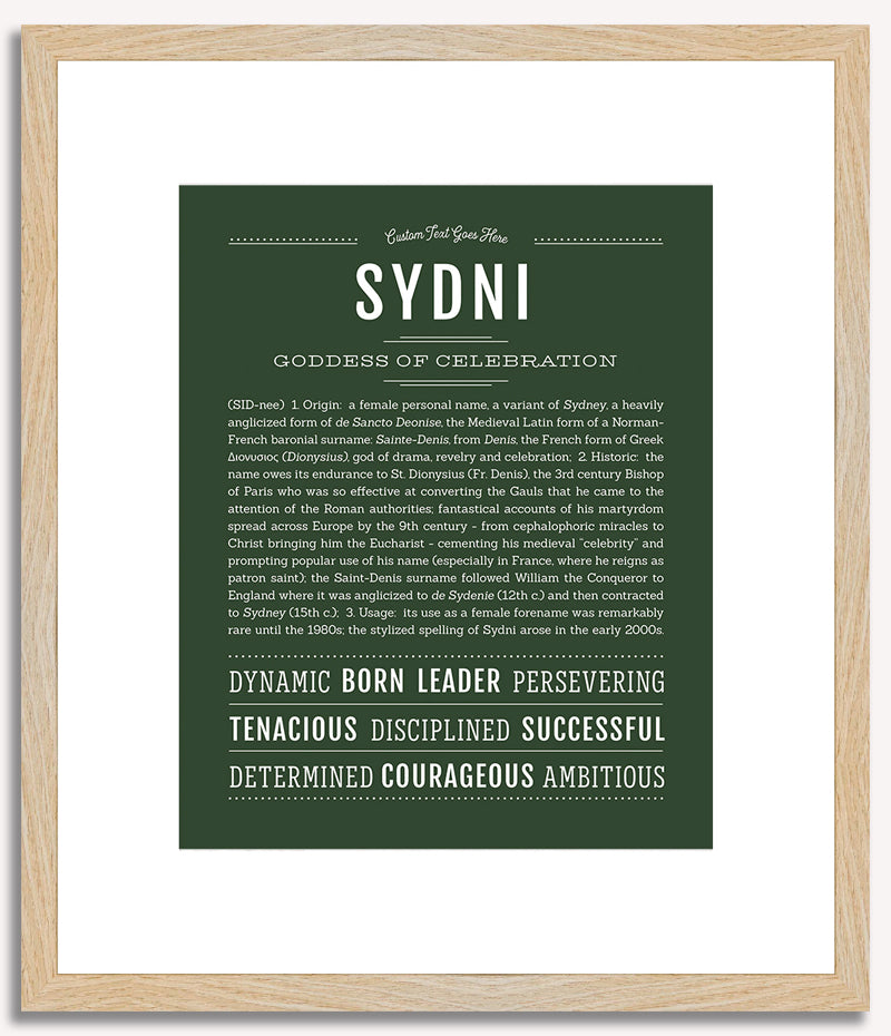 Sydni | Name Art Print