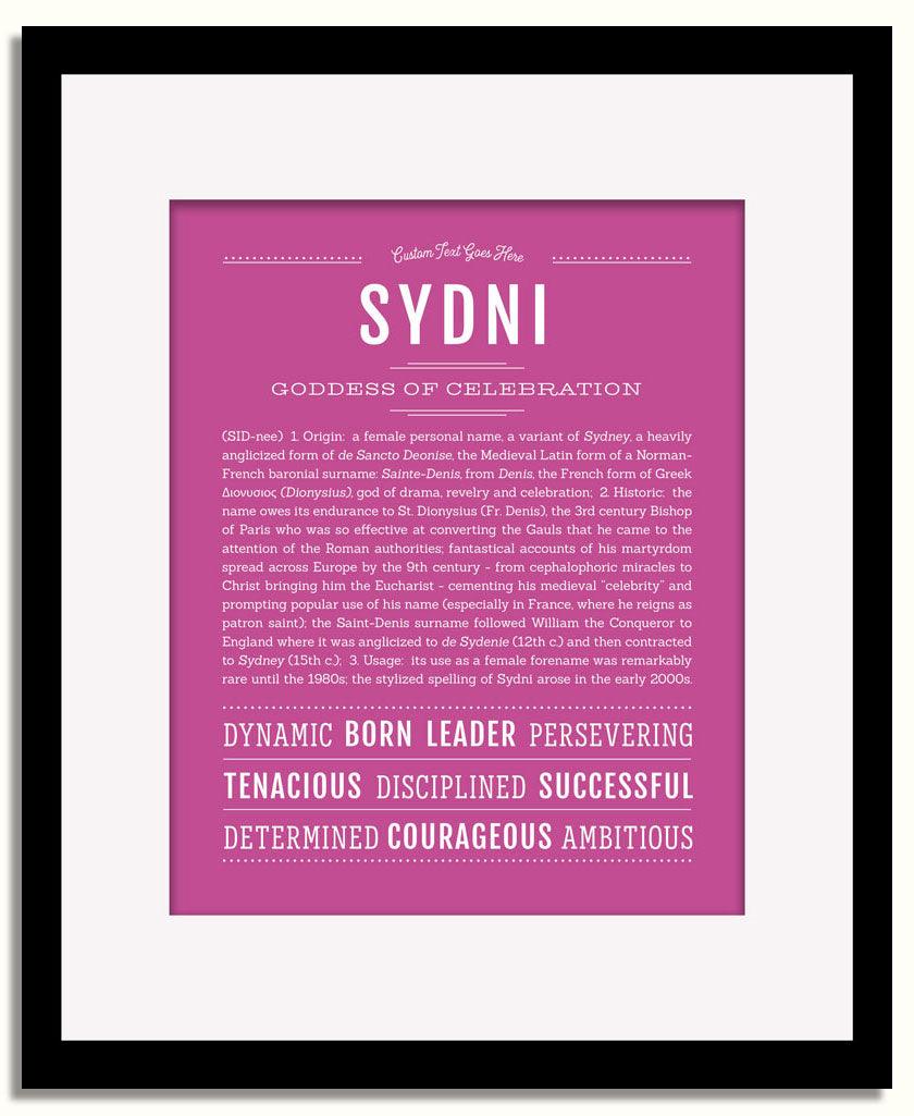 Frame Options | Dark Pink | Black Frame, Matted