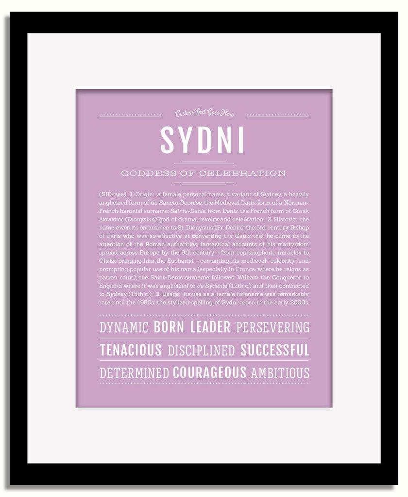 Frame Options | Lilac | Black Frame, Matted