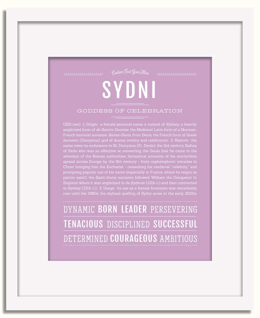 Frame Options | Lilac | White Frame, Matted