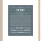 Sydni | Name Art Print