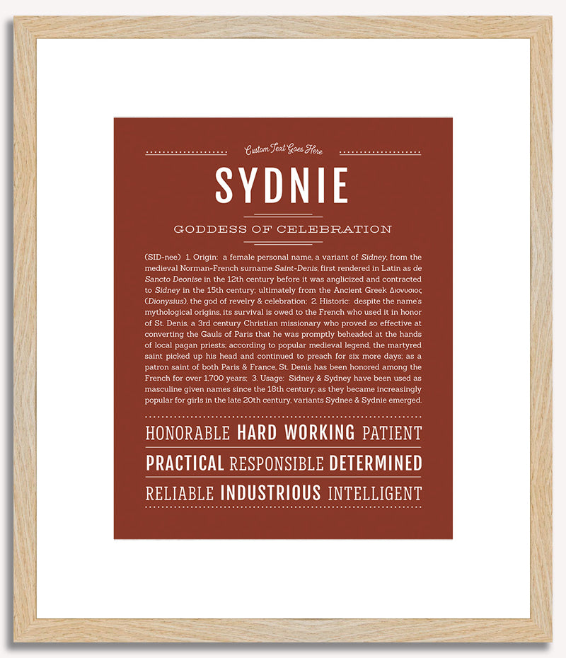 Sydnie | Name Art Print