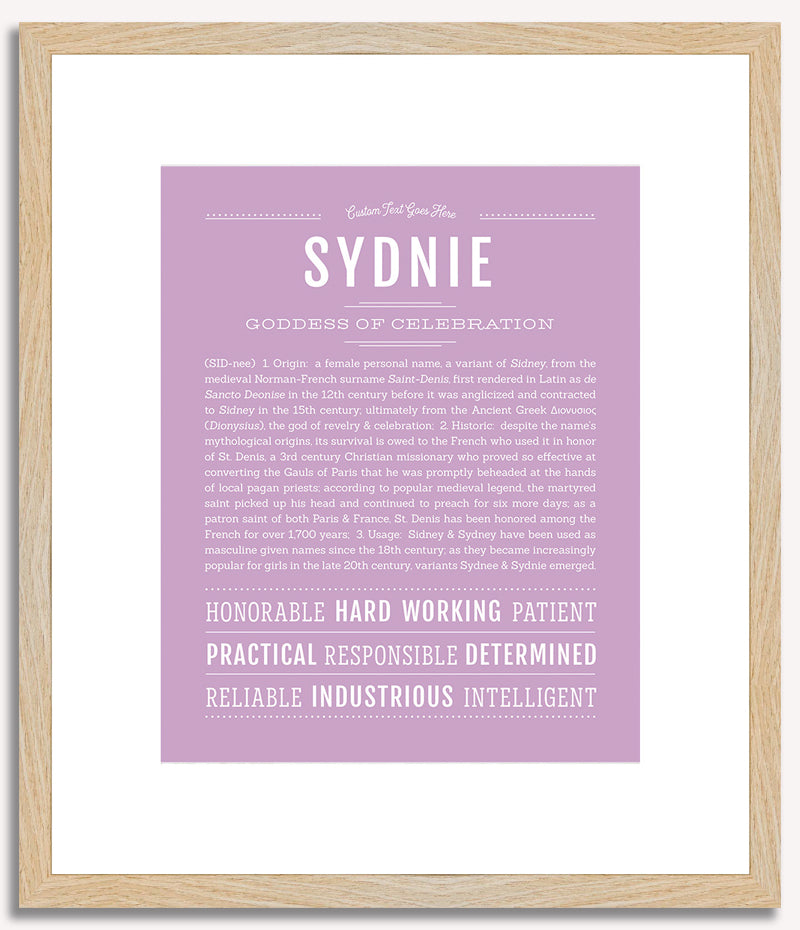 Sydnie | Name Art Print