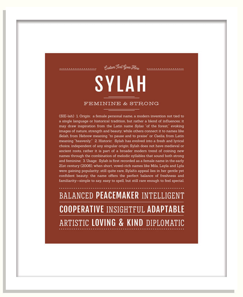 Sylah | Name Art Print