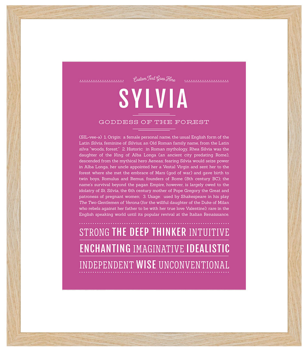 Sylvia | Name Art Print