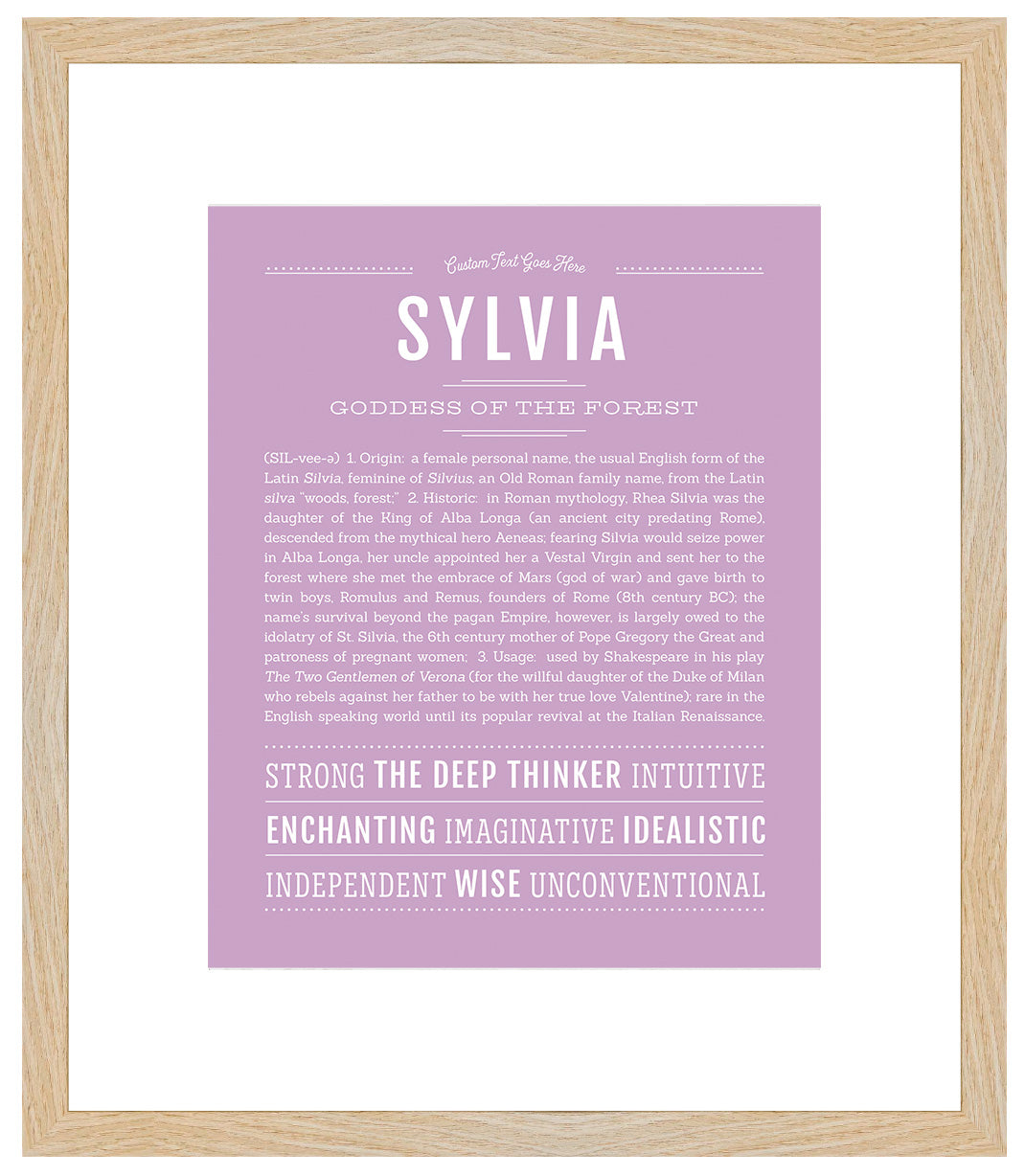 Sylvia | Name Art Print