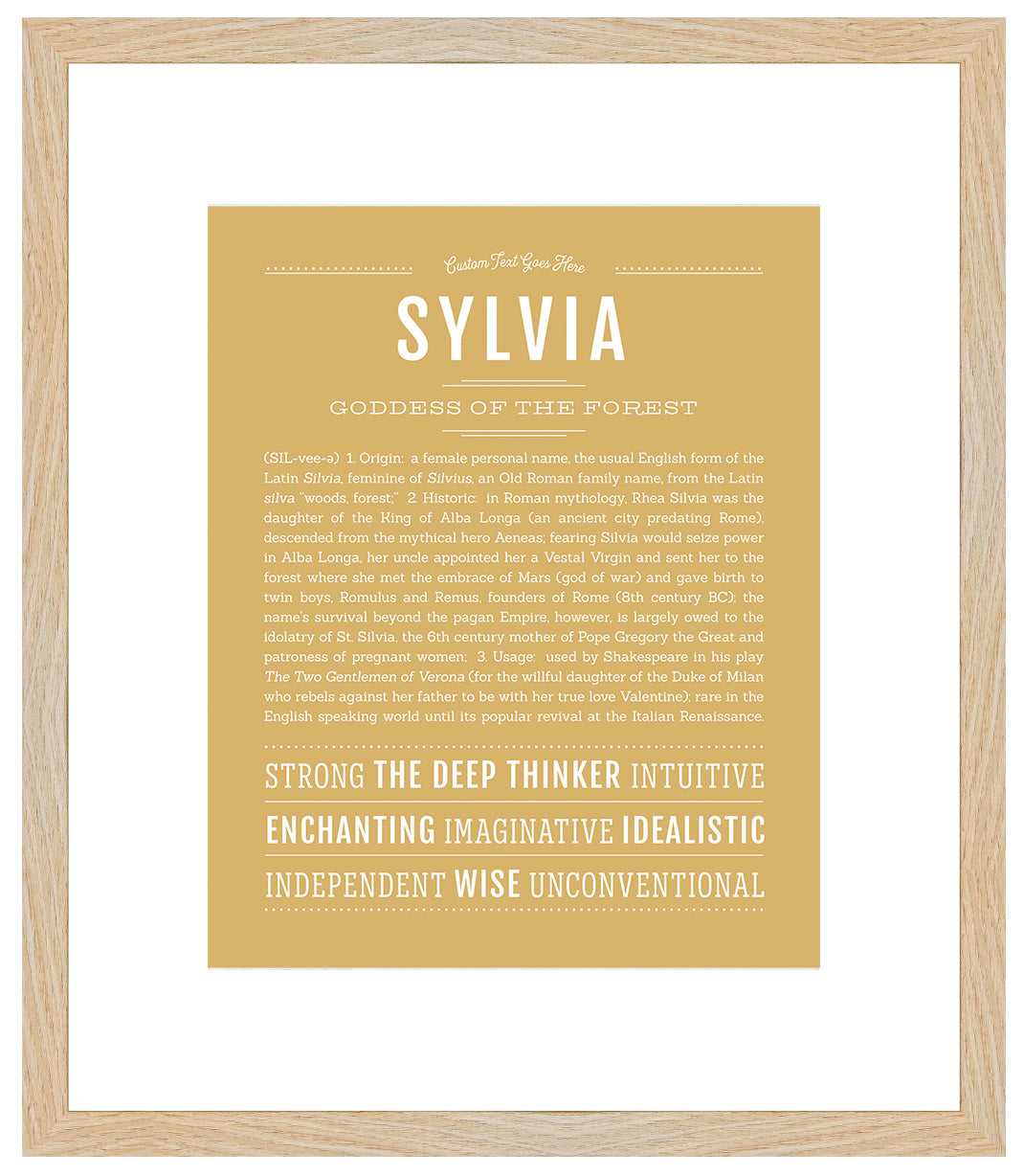 Sylvia | Name Art Print