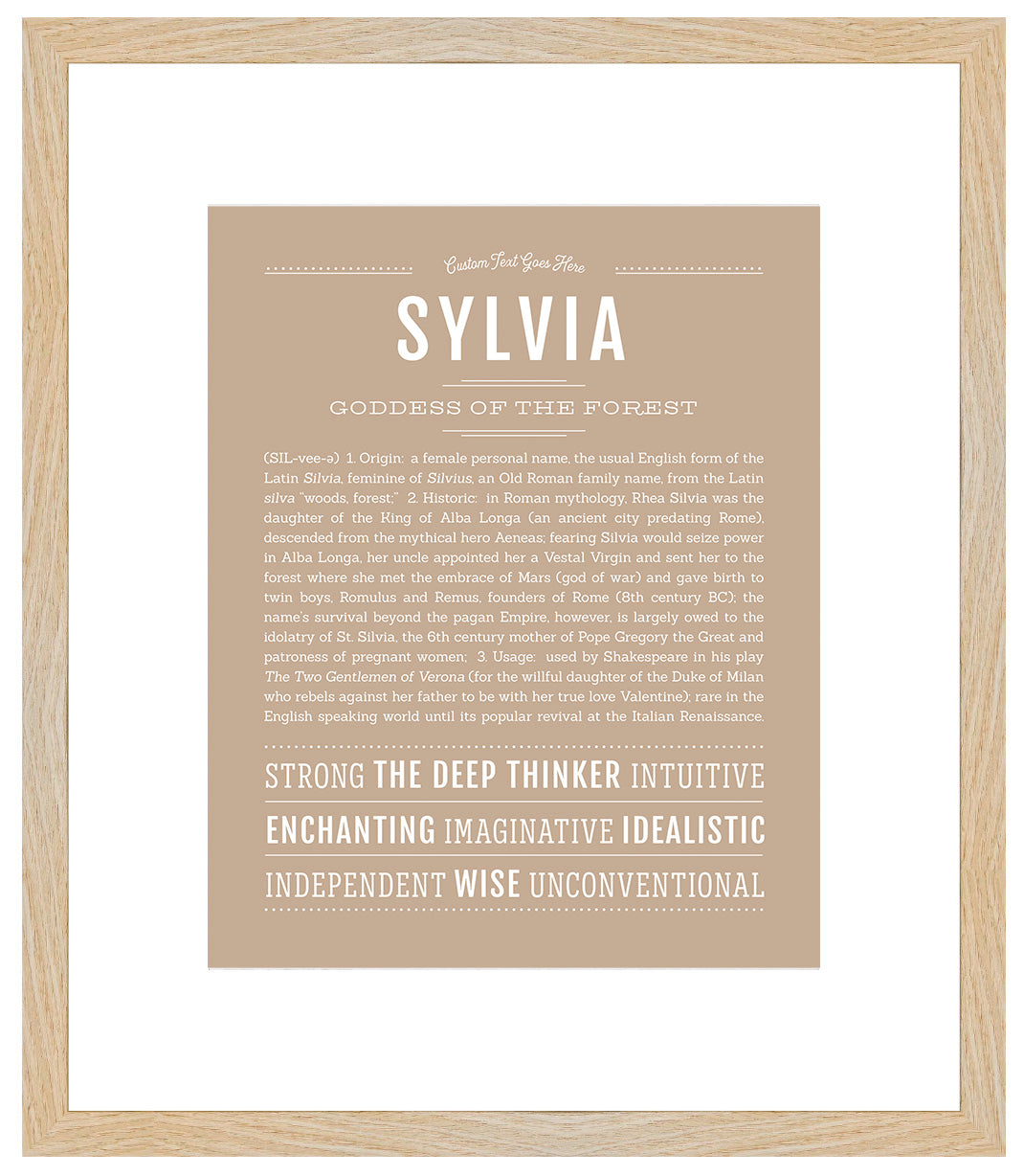 Sylvia | Name Art Print