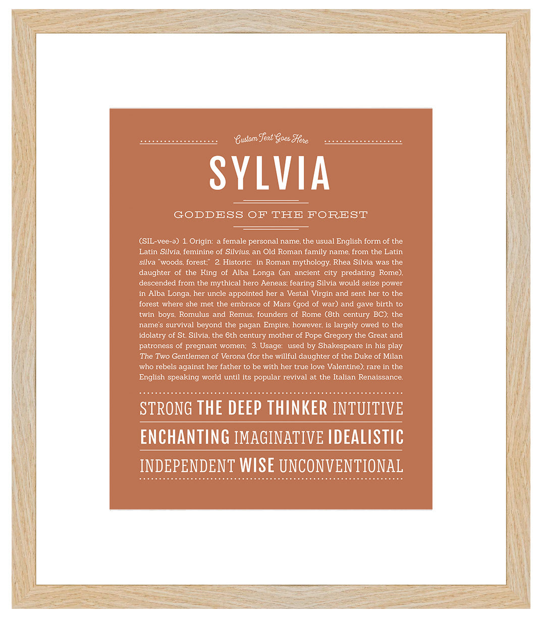 Sylvia | Name Art Print