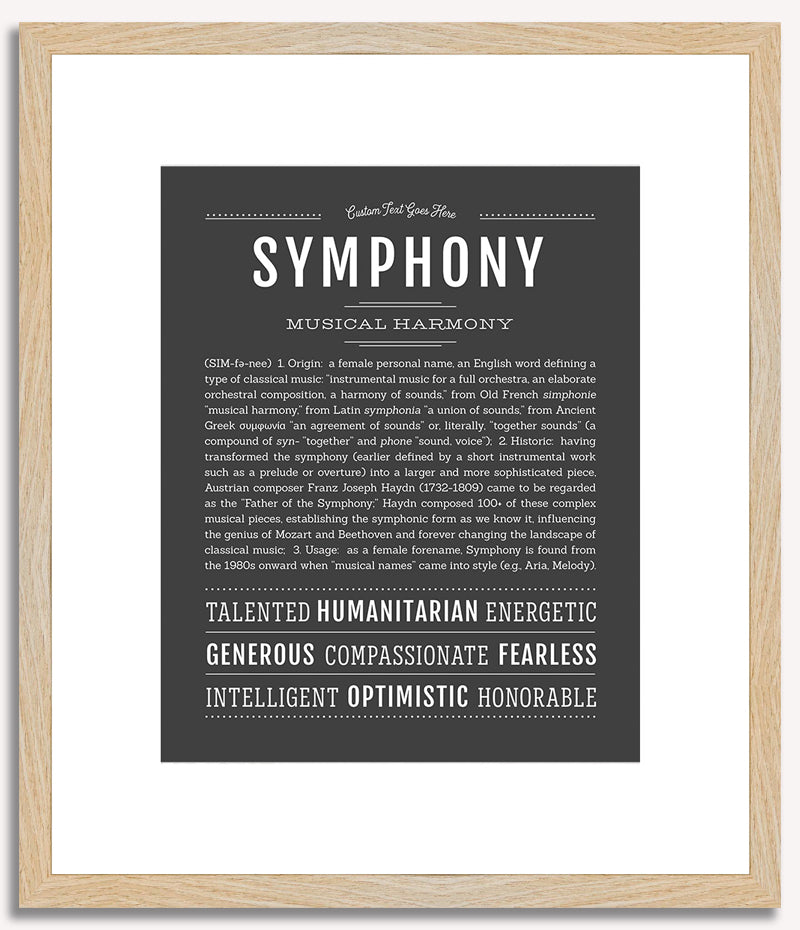 Symphony | Name Art Print