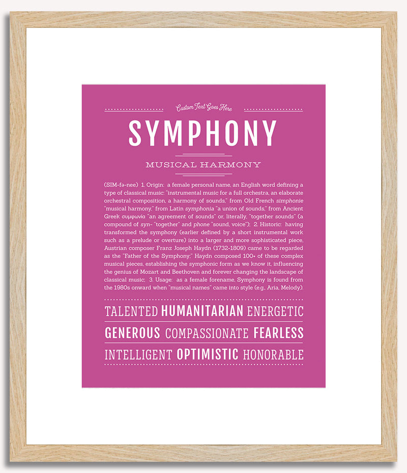 Symphony | Name Art Print