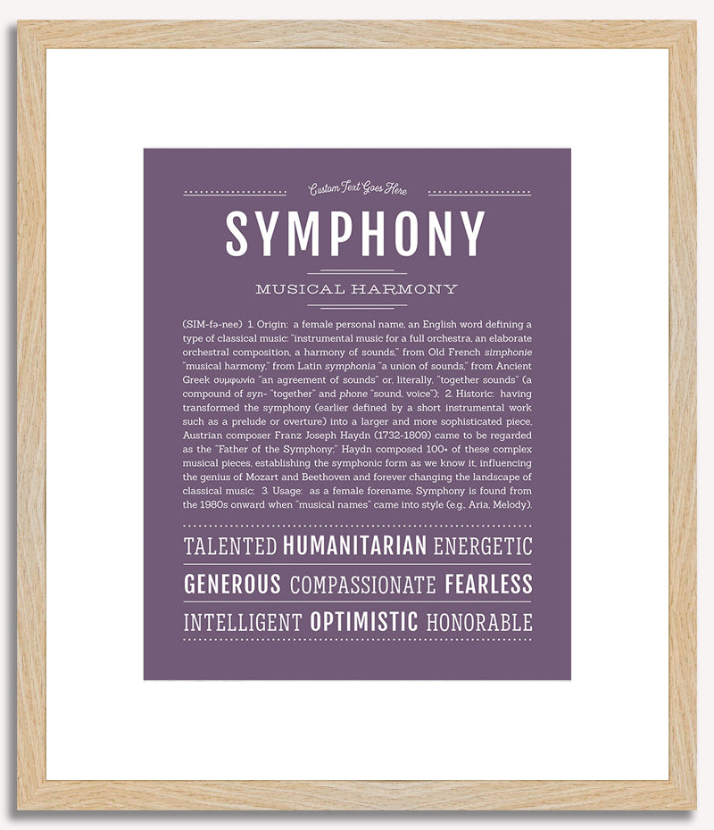 Symphony | Name Art Print