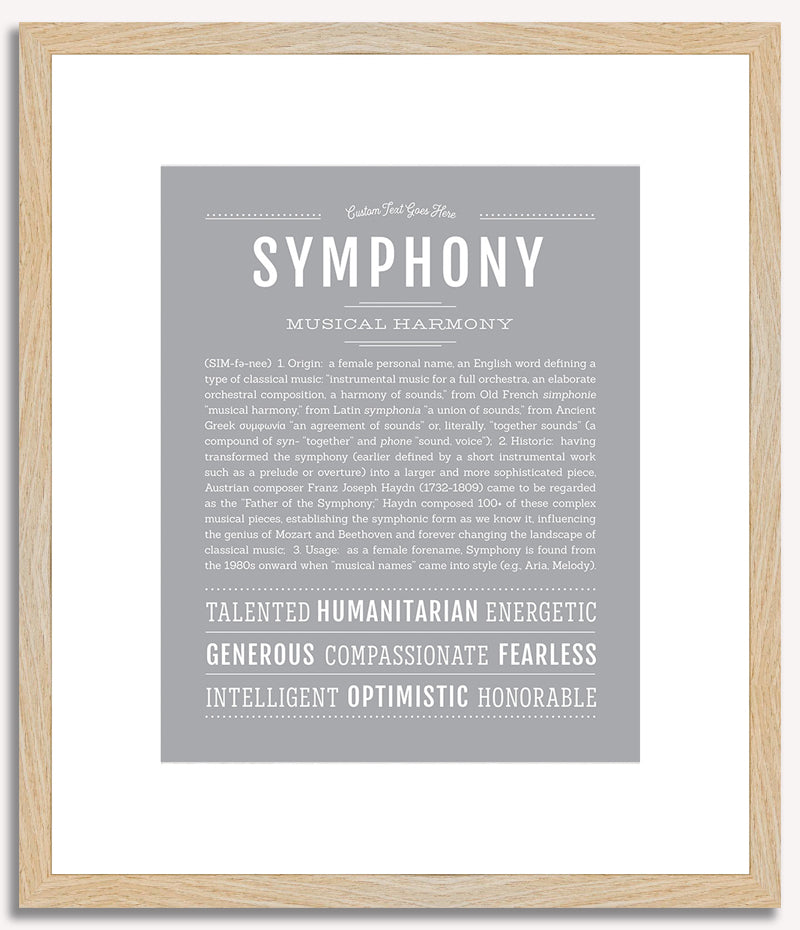 Symphony | Name Art Print