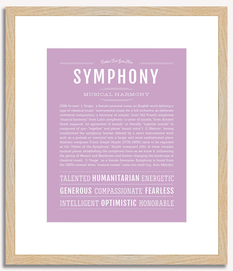 Symphony | Name Art Print