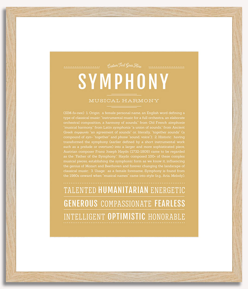 Symphony | Name Art Print