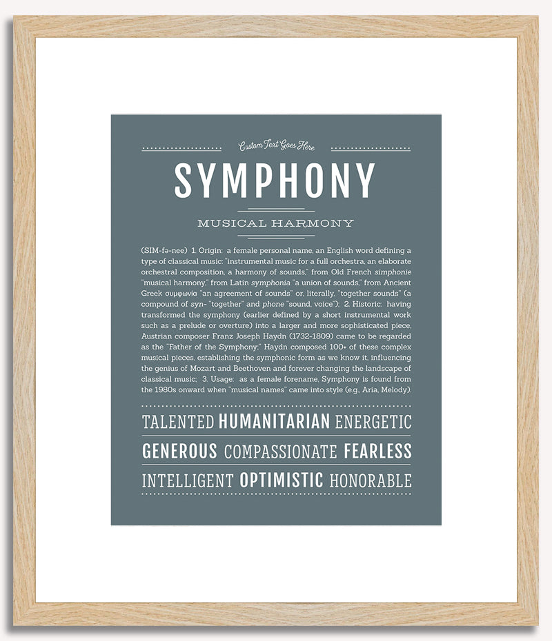 Symphony | Name Art Print