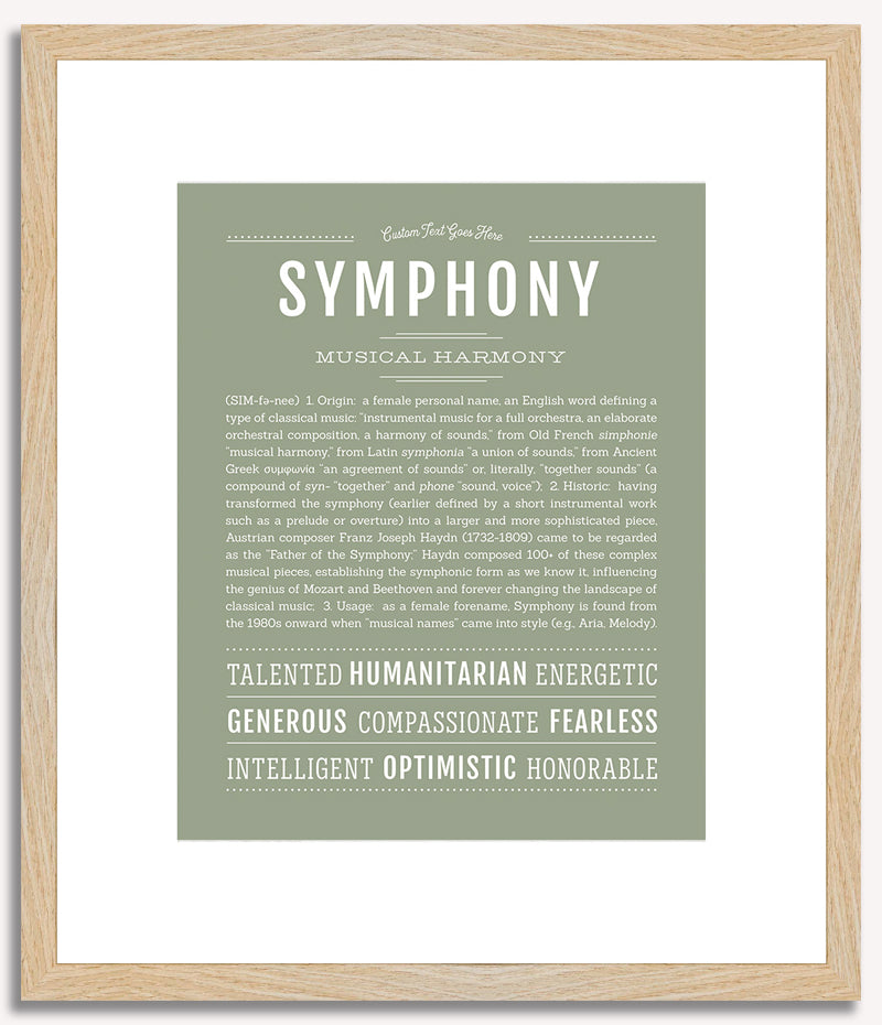 Symphony | Name Art Print