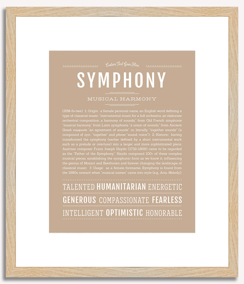 Symphony | Name Art Print