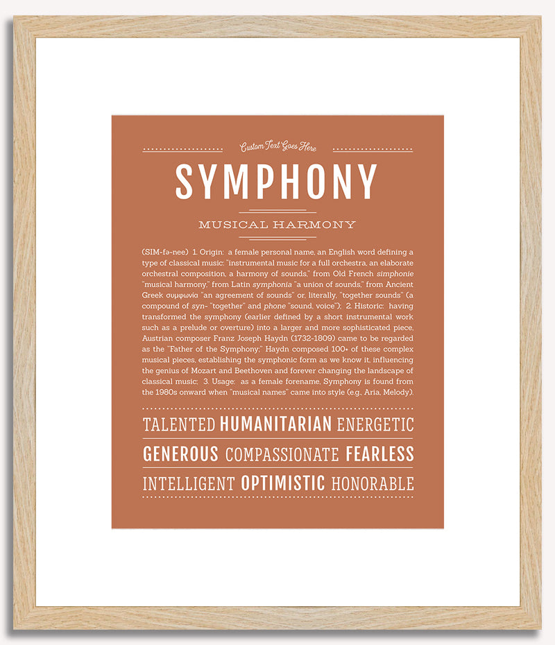 Symphony | Name Art Print