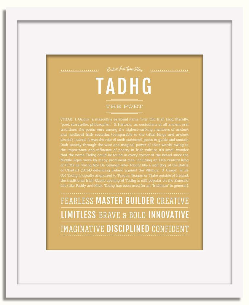 Frame Options | Matte Gold | White Frame, Matted