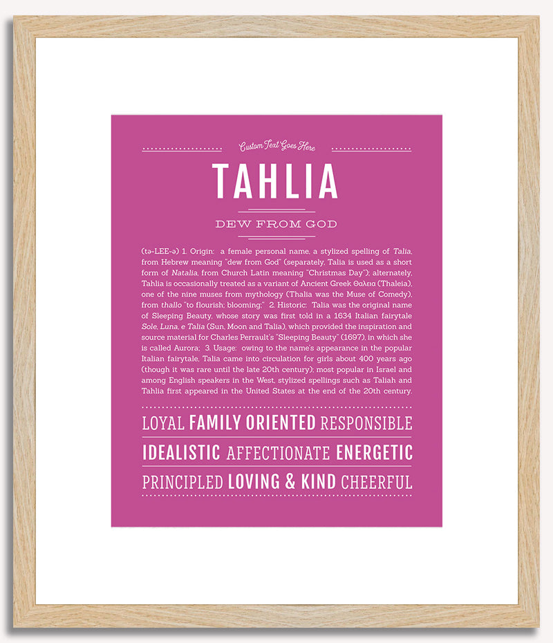 Tahlia | Name Art Print