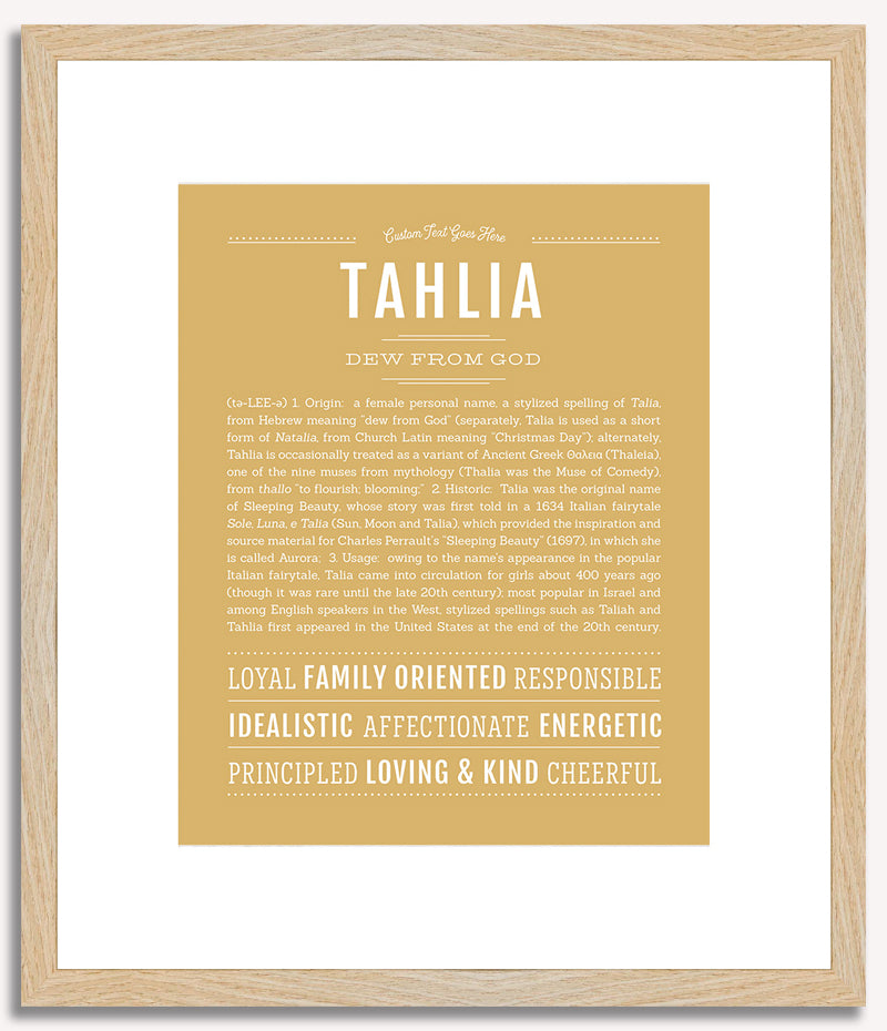 Tahlia | Name Art Print