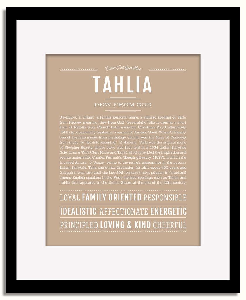 Frame Options | Tan | Black Frame, Matted