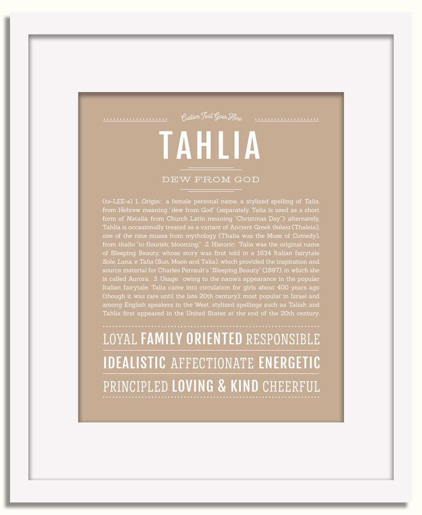 Frame Options | Tan | White Frame, Matted