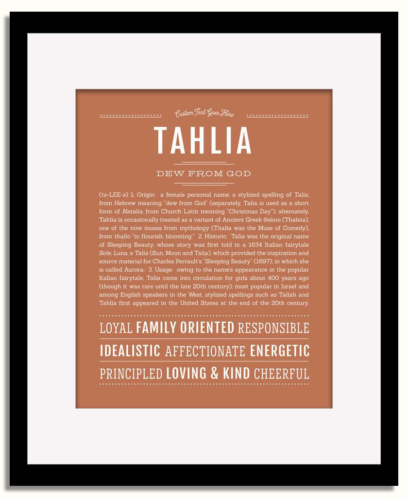 Frame Options | Terra Cotta | Black Frame, Matted