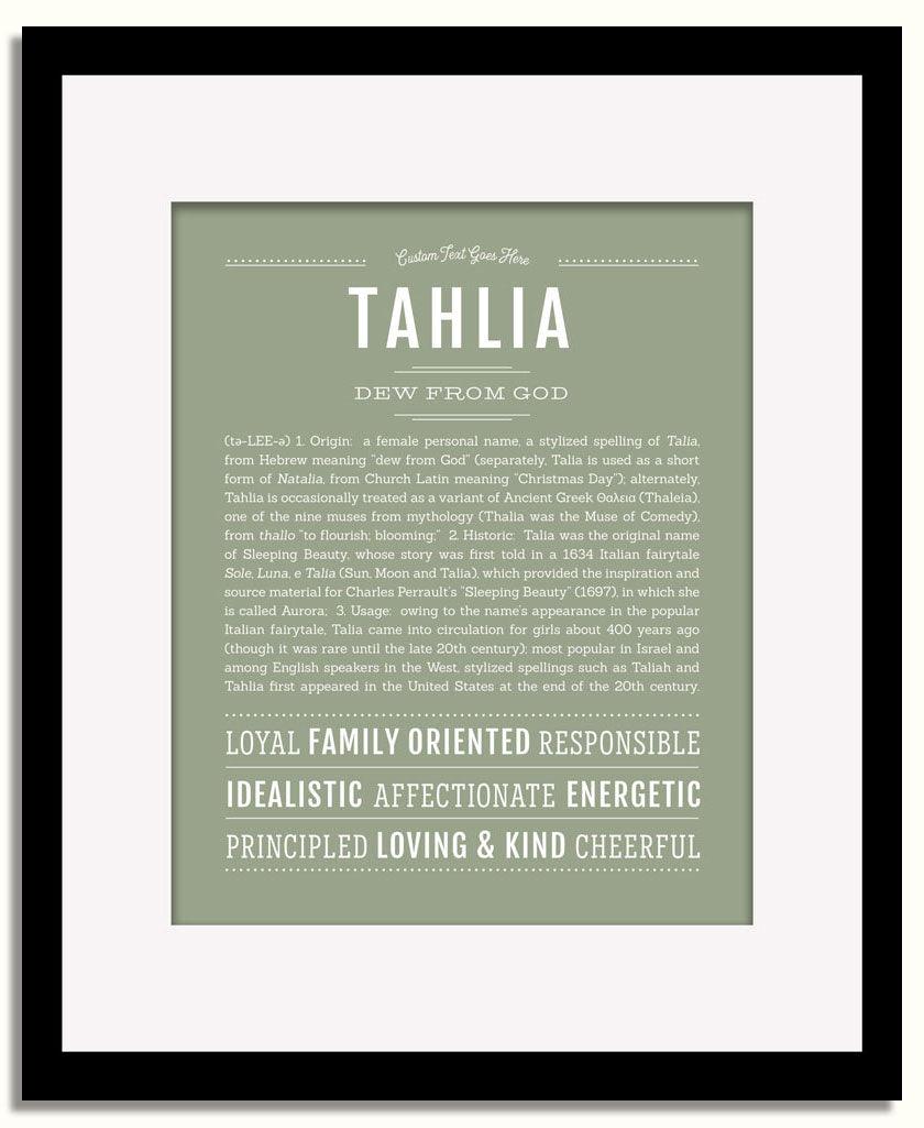 Frame Options | Sage | Black Frame, Matted