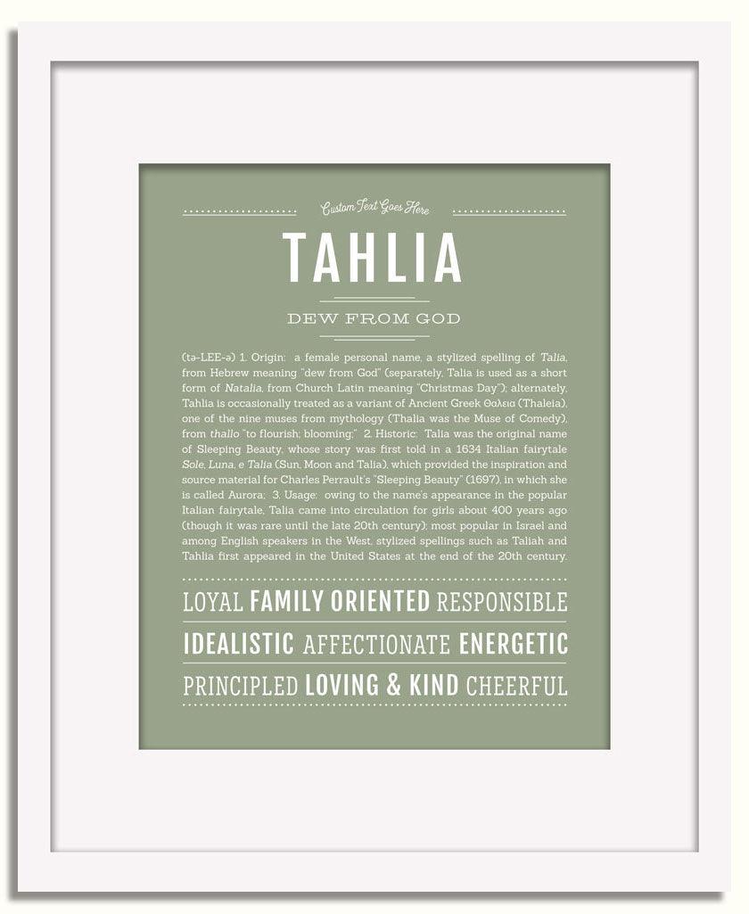 Frame Options | Sage | White Frame, Matted