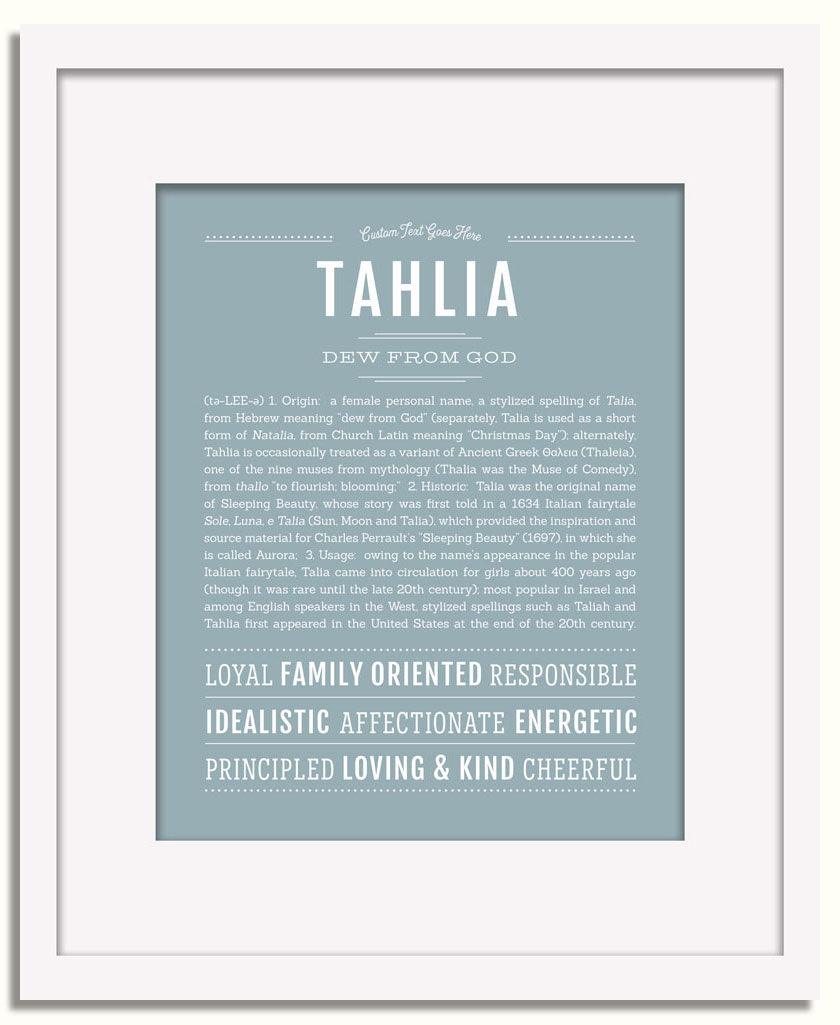 Frame Options | Powder Blue | White Frame, Matted