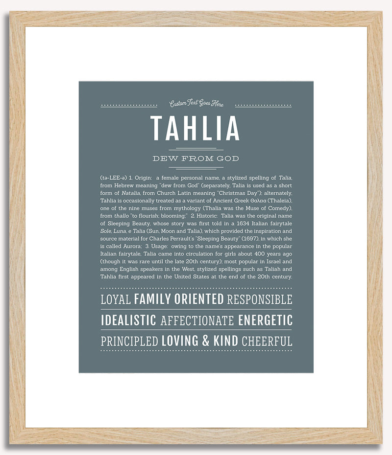 Tahlia | Name Art Print