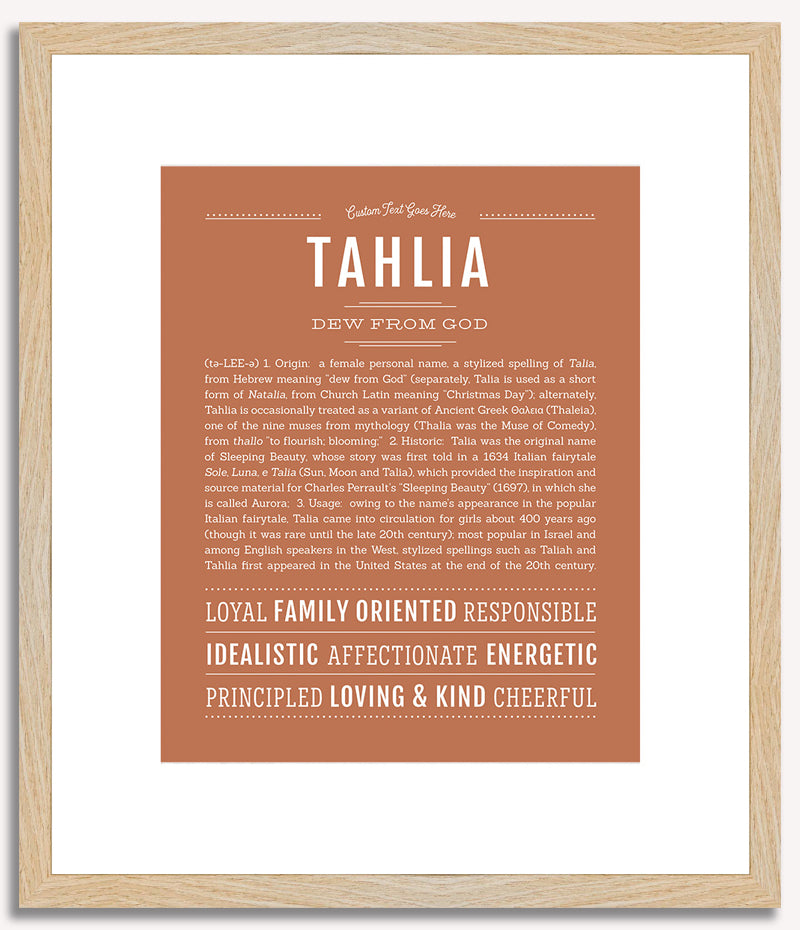 Tahlia | Name Art Print