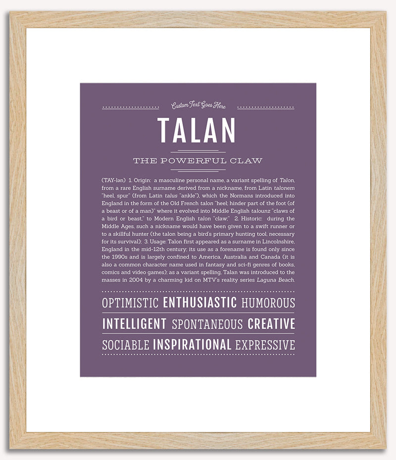 Talan | Name Art Print