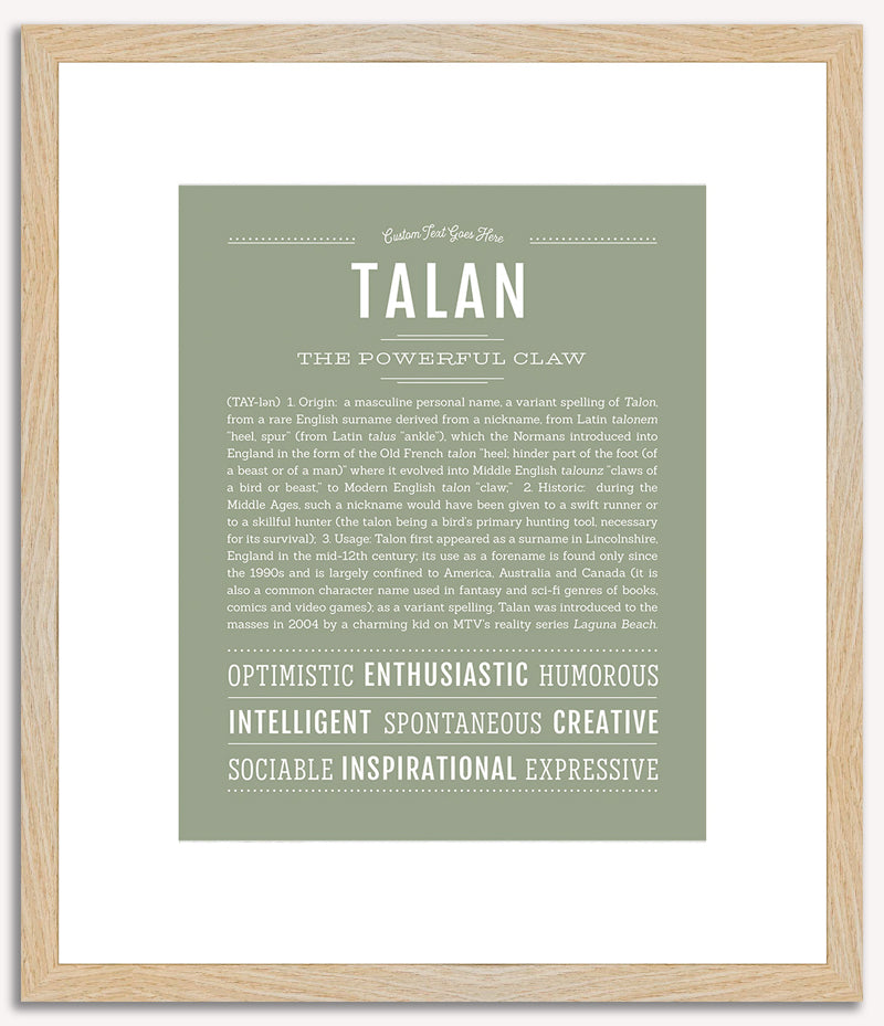 Talan | Name Art Print