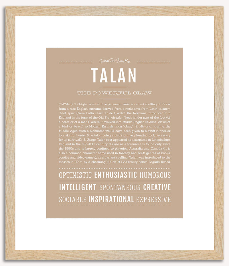 Talan | Name Art Print