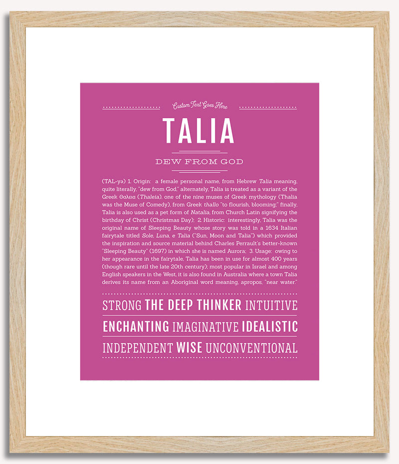 Talia | Name Art Print