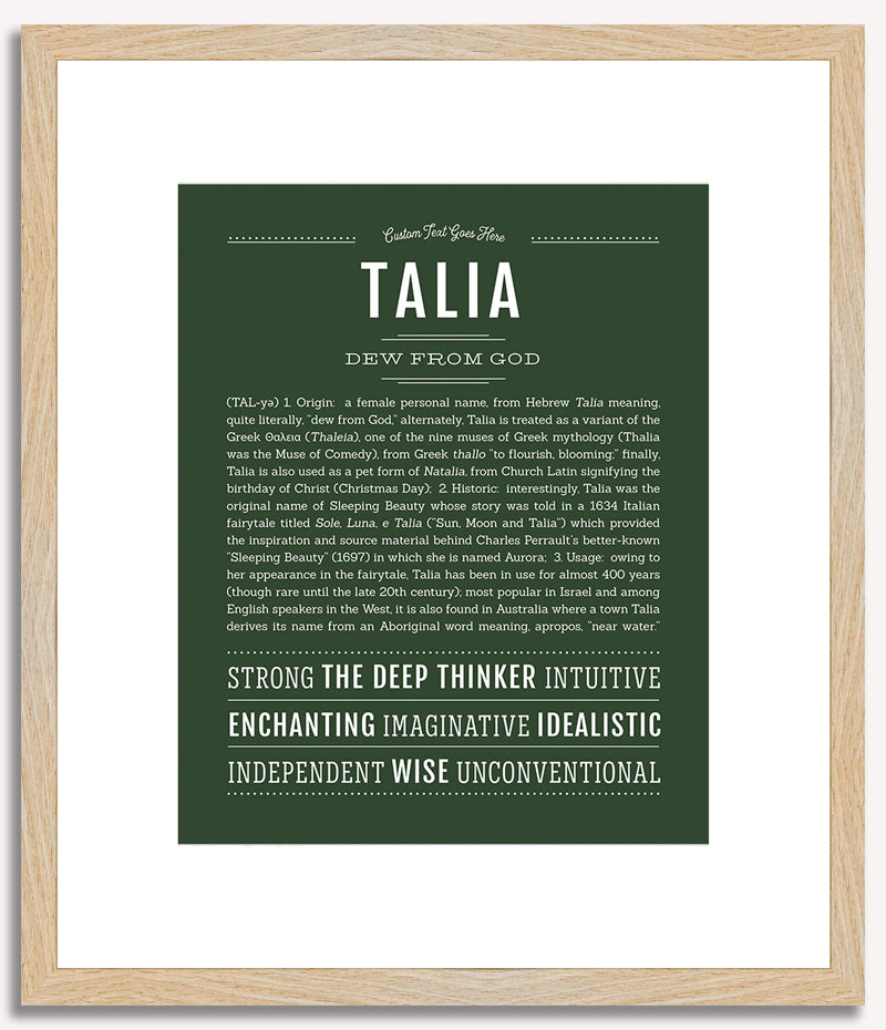 Talia | Name Art Print