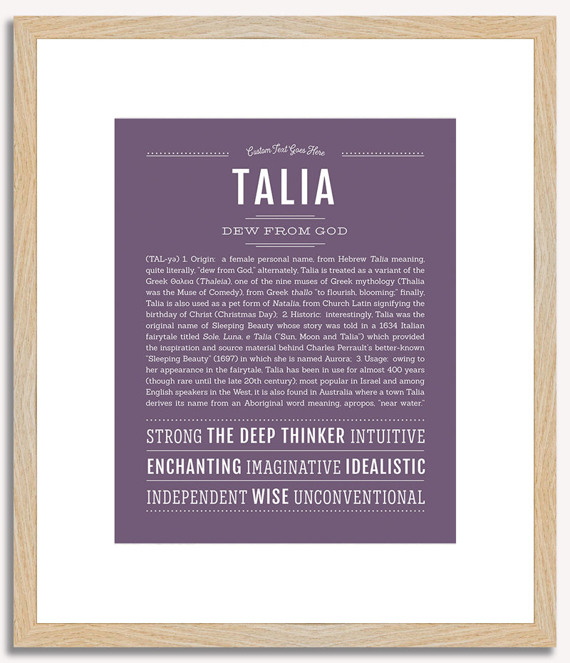 Talia | Name Art Print