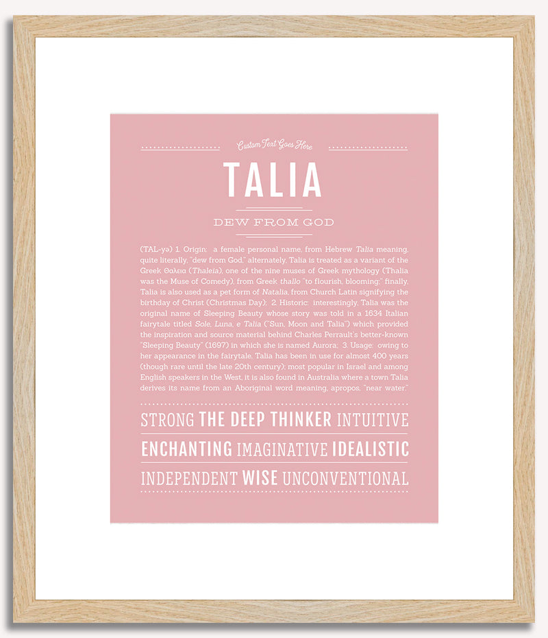 Talia | Name Art Print