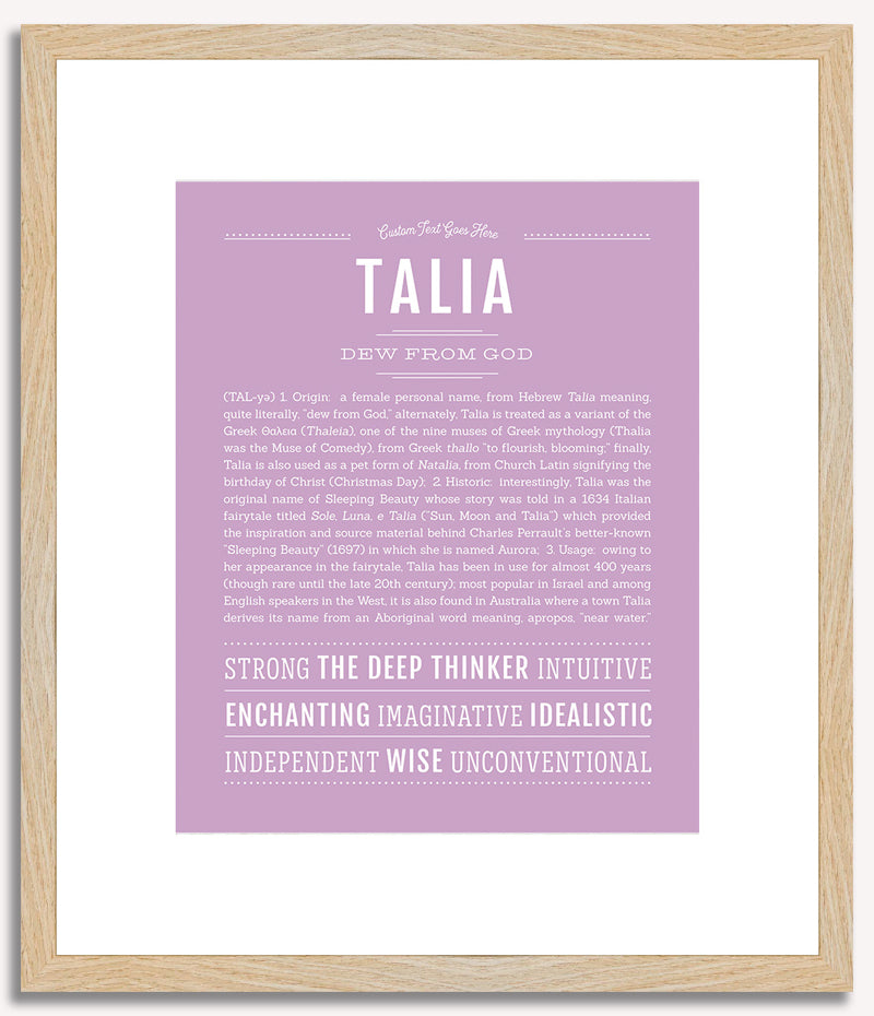 Talia | Name Art Print